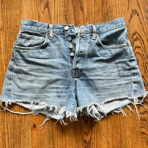 Agolde Parker long shorts in medium blue